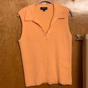 Jones New York Signature orange cable knit sweater, size XL